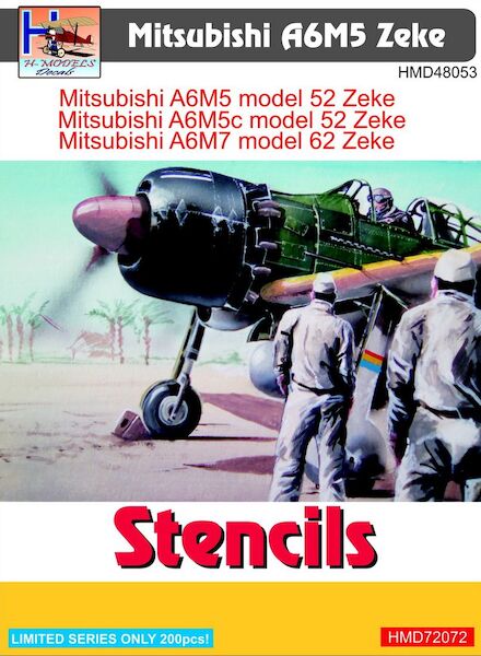Mitsubishi A6M5 Zeke stencils  HMD72072