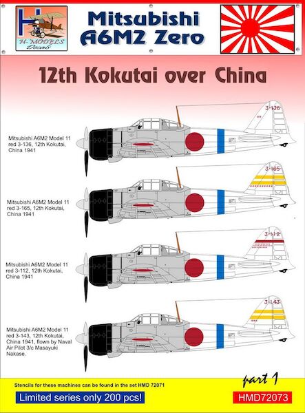 Mitsubishi A6M2 Zero (12th Kokutai over China)  HMD72073