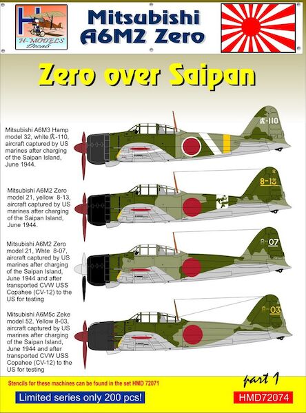 Mitsubishi A6M2 Zero over Saipan, Pt.1  HMD72074