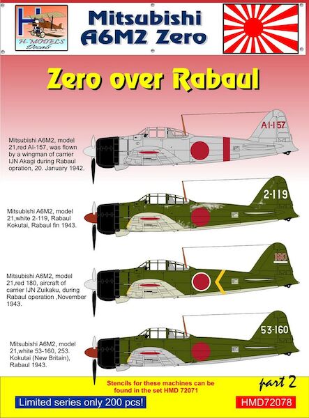 Mitsubishi A6M2 Zero over Rabaul, Pt.2 HMD72078
