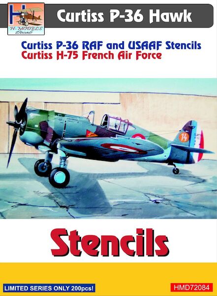 Curtiss P36 Hawk stencils  HMD72084