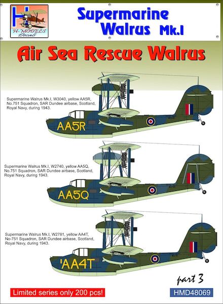 Supermarine Walrus MK 1 part 3: Walrus in Air Sea Rescue Service HMD72087