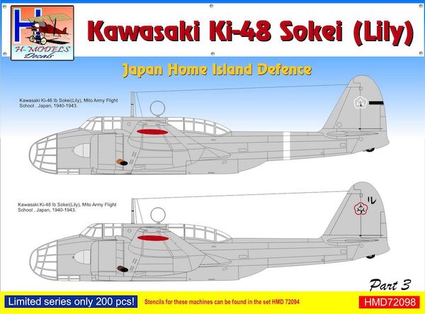 Kawasaki Ki48 'Lily' Japan Home Island Defence, Pt.3 HMD72098