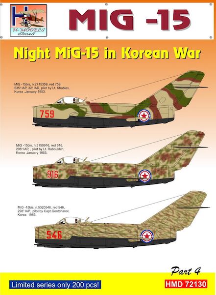 Mikoyan MiG15 Night Fighters over Korea, Pt.4  HMD72130