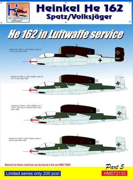 Heinkel He162 in Luftwaffe Service, Pt.5 HMD72133