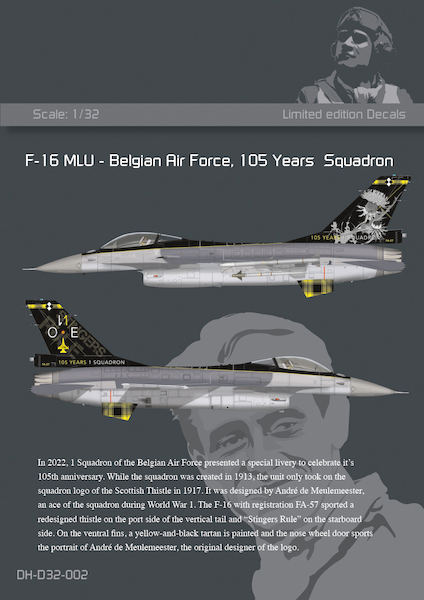 F16  Fighting Falcon (105 years 1 Squadron BAF)  DH-D32-002