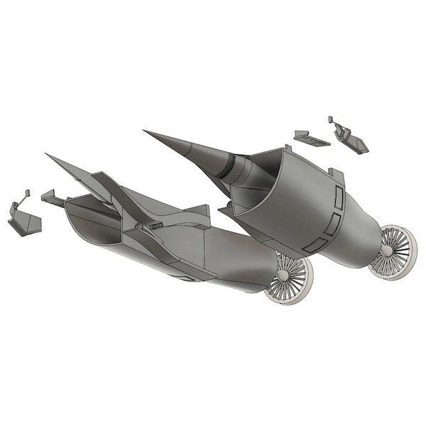 F111 Seamless Triple Plow-II air intakes (Hobby Boss) HHS48004b