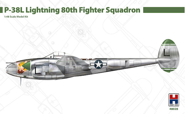 Lockheed P38L Lightning (USAF 80th Fighter Squadron) 48028