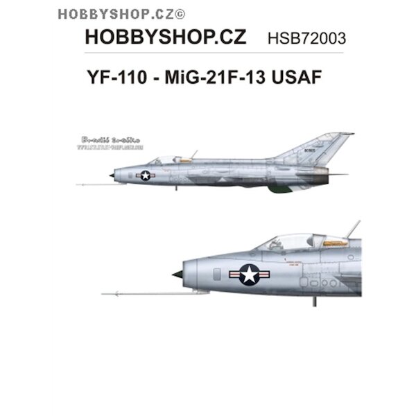 YF110 - MiG21F-13 Fishbed (USAF) HSB72003