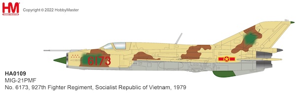 MIG21PMF No. 6173, 927th Fighter Regiment, Socialist Republic of Vietnam, 1979 HA0109