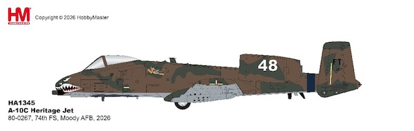 A-10C Heritage Jet 80-0267/FT, 74th FS, Moody AFB, 2026 HA1345