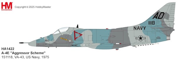 A4E Skyhawk "Aggressor" 151118, VA-43, US Navy, 1975 HA1442