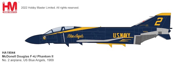 McDonnell Douglas F-4J Phantom II No. 2 airplane, US Blue Angels, 1969 HA19044