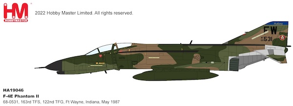 McDonnell Douglas F-4E Phantom II USAF 68-0531, 163rd TFS, 122nd TFG, Ft Wayne, Indiana, May 1987 HA19046