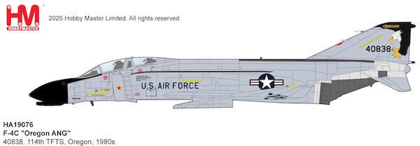 McDonnell Douglas F4C Phantom "Oregon ANG" 40838, 114th TFTS, Oregon, 1980s  HA19076