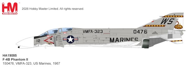 McDonnell Douglas F-4B Phantom 150476, VMFA-323, US Marines, 1967  HA19085