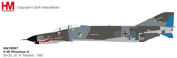 McDonnell Douglas F4F Phantom II Luftwaffe, 38+20, JG 74 "Molders", 1982  HA19097