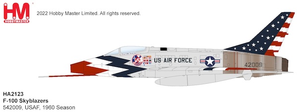 F100 Super Sabre Skyblazers USAF, 542009, 1960 Season  HA2123