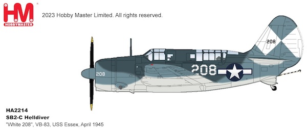 SB2-C Helldiver White 208, VB-83, USS Essex, April 1945 HA2214