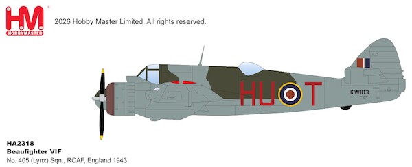 Bristol Beaufighter VIF No. 405 (Lynx) Sqn., RCAF, England 1943  HA2318