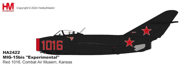 MIG15bis "Experimental" Red 1016/N15YY, Combat Air Museum, Kansas  HA2422