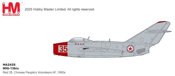 MIG15bis Red 35, Chinese People's Volunteers AF, 1950s HA2428