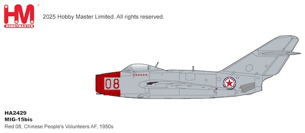 MIG15bis Red 08, Chinese People's Volunteers AF, 1950s  HA2429