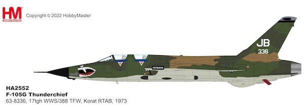 F105G Thunderchief USAF, 63-8336, 17tgh WWS/388 TFW, Korat RTAB, 1973 HA2552