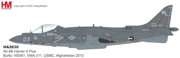 Harrier II AV-8B Plus BuNo 165581WL, VMA-311, USMC, Afghanistan 2013 HA2630