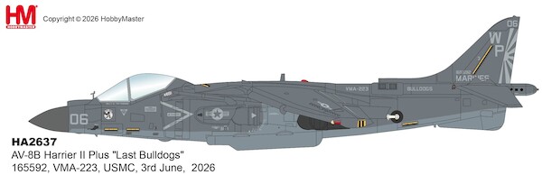 Harrier II Plus AV-8B "Last Bulldogs" 165592, VMA-223, USMC, 3rd June, 2026 HA2637