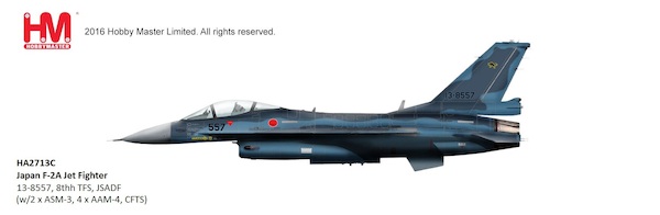Mitsubishi F2A JASDF, 13-8557, 8th Tactical Fighter Squadron (with 2 x ASM-3, 4 x AAM-4, CFTS) HA2713c