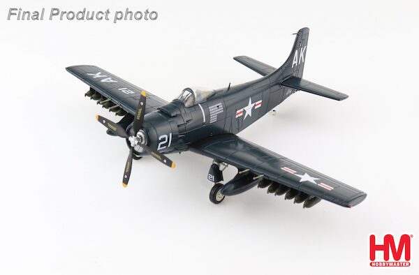 HM1/72エアパワーシリーズ HA2918 ダグラス AD-3 スカイレイダー Hobbymaster HA2918 Douglas AD-3 Skyraider, 122743, VMA-121, US Ma