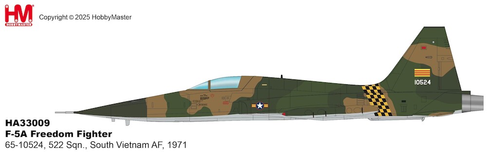 Hobbymaster HA33009 Northrop F-5A Freedom Fighter 65-10524, 522 S