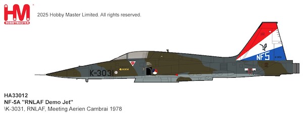 Northrop F-5A Freedom Fighter RNLAF, KLU, Royal Netherlands Air Force, K-3031, Meeting Aerien Cambrai 1978 HA33012