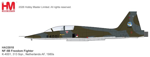 Northrop NF-5B Freedom Fighter RNLAF, KLU, Royal Netherlands Air Force, K-4001, 313 Sqn., 1980s HA33018