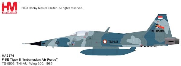 Northrop F-5E Tiger II Indonesian Air Force TS-0503, TNI-AU, Wing 300, 1985  HA3374