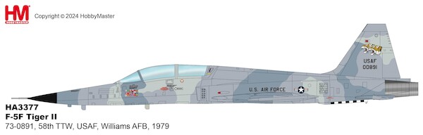 Northrop F-5F Tiger II 73-0891, 58th TTW, USAF, Williams AFB, 1979  HA3377