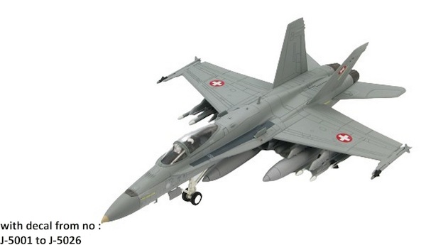 F18C Swiss Air Force, (with decal from no : J-5001 to J-5026)  HA3532b