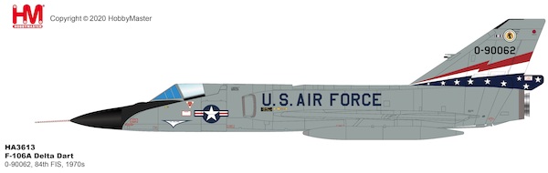 F106A Delta Dart USAF, 0-90062, 84th FIS, 1970s HA3613