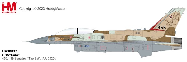 F16I Fighting Falcon Sufa 455, 119 Squadron "The Bat", IAF (with 4 x MK.117)  HA38037