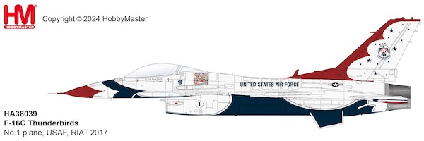 F16C Fighting Falcon Thunderbirds No.1 plane, USAF, RIAT 2017  HA38039
