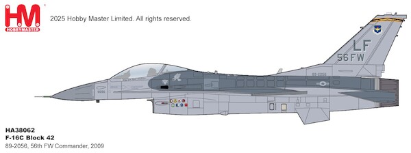 F16C Fighting Falcon Block 42 UASF 89-2056, 56th FW Commander, 2009 HA38062