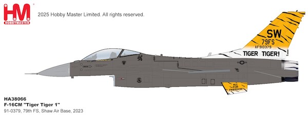 F16CM Fighting Falcon USAF "Tiger Tiger 1" 91-0379, 79th FS, Shaw Air Base, 2023 HA38066