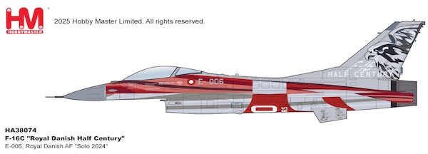 F-16C Royal Danish AF "Royal Danish Half Century" E-006, "Solo 2024"  HA38074
