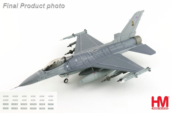 F-16A "Royal Thai AF" 403 Sqn "20th Anniversary scheme", 2016 (w/ decals for 6 planes) HA38075b