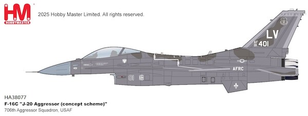 F-16C "J-20 Aggressor (concept scheme)" 706th Aggressor Squadron, USAF HA38077