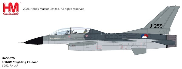 F16B Fighting Falcon KLu, Royal Netherlands Air Force RNLAF, J-259  HA38079