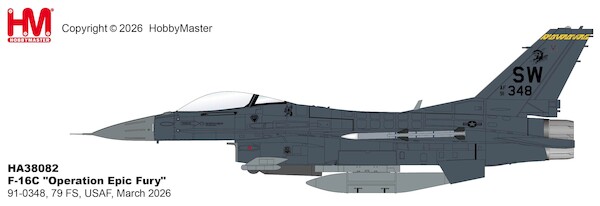 F16C "Operation Epic Fury" 91-0348, 79 FS, USAF, March 2026  HA38082