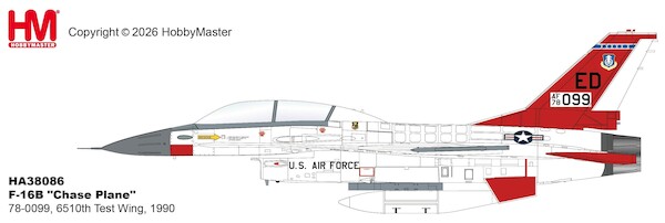F16B "Chase Plane" 78-0099, 6510th Test Wing, 1990 HA38086