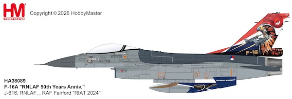 F-16A "RNLAF 50th Years Anniv." J-616, RNLAF, , RAF Fairford "RIAT 2024" HA38089